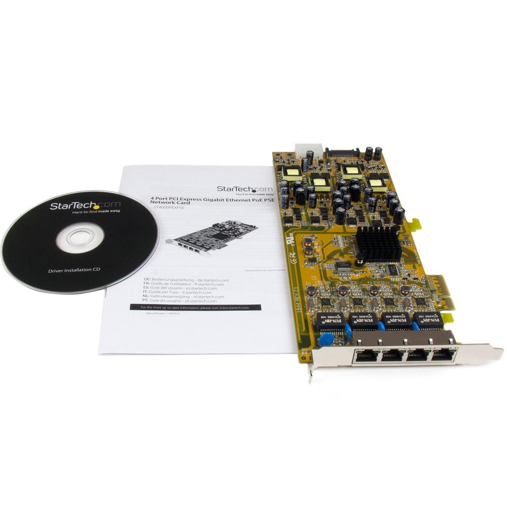 Tarjeta de red startech 4x RJ45 pci express