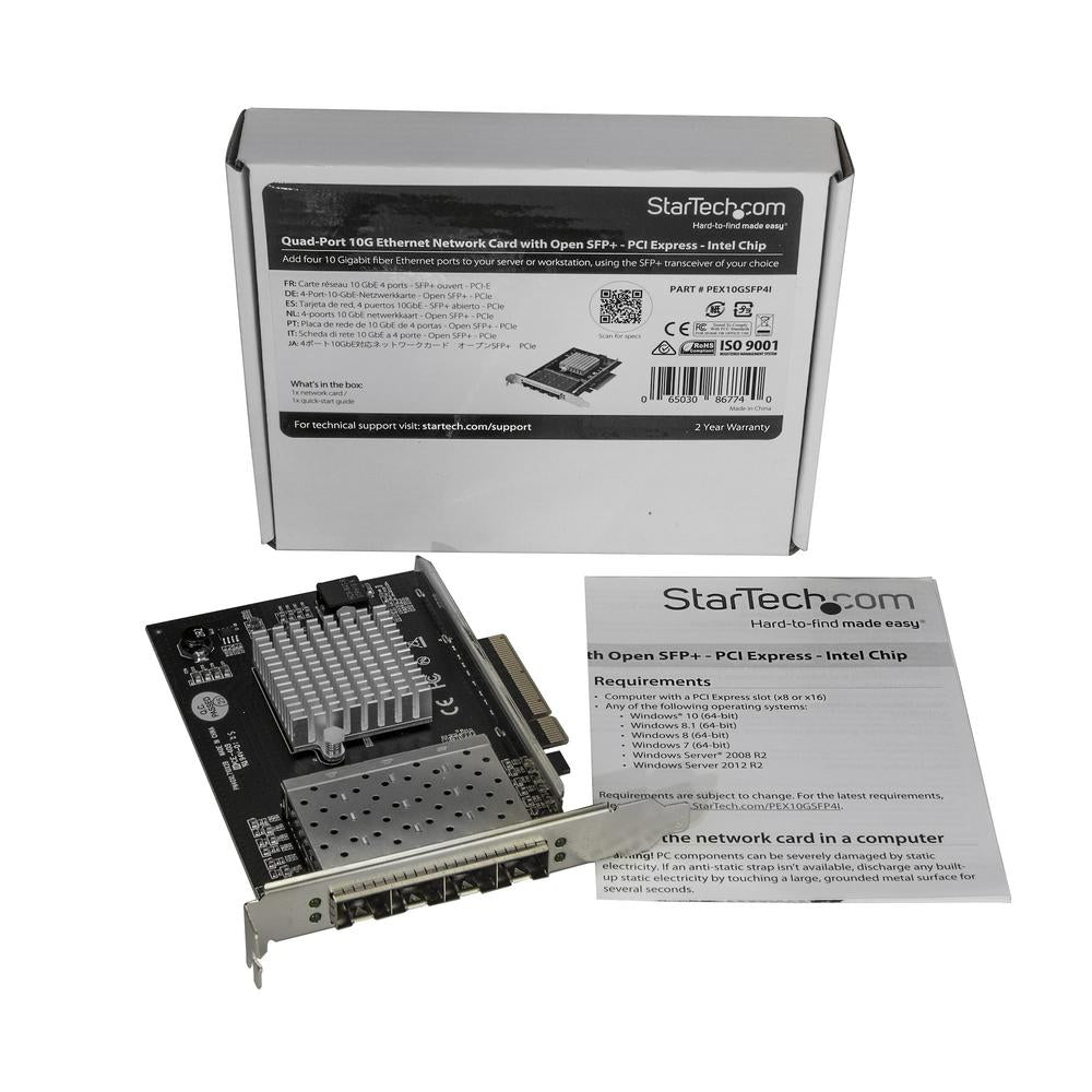 Tarjeta de red startech 4x sfp+ pci express