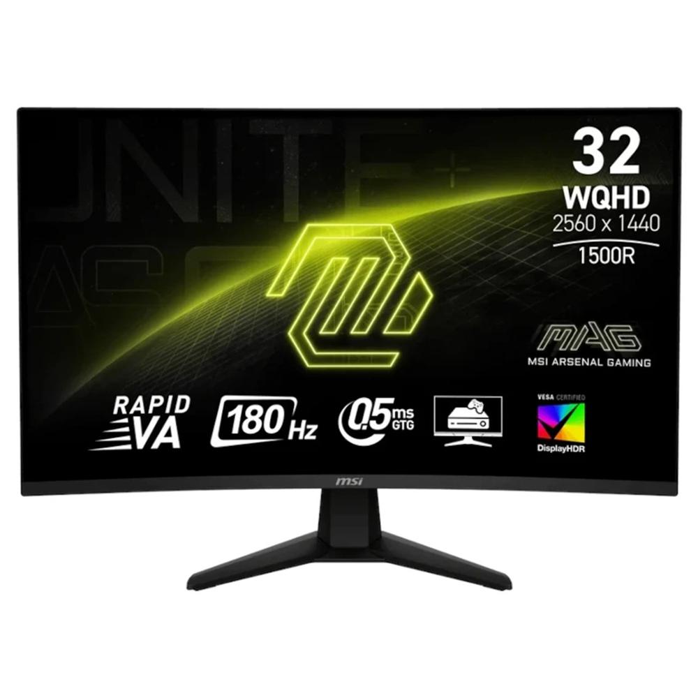 Monitor curvo gaming MSI mag32cq6f 31.5 pulgadas wqhd 180hz