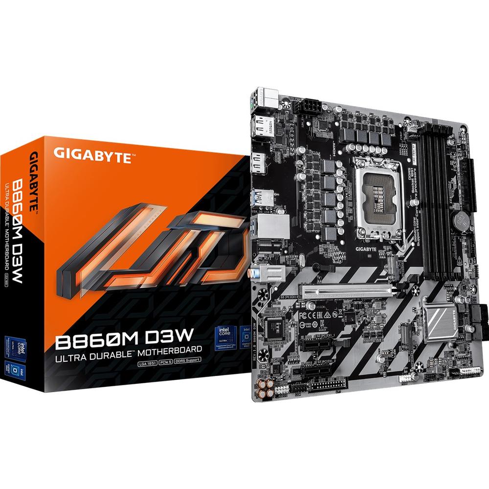 Placa base Gigabyte b860m d3w lga1851 mATX · 4x DDR5