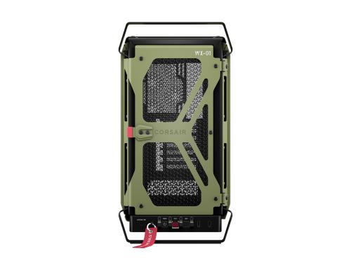 Caja ordenador gaming Corsair warthog ATX cristal templado verde