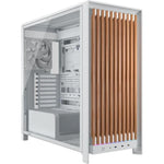 Caja ordenador gaming Corsair frame 5000d wood rs ATX cristal templado blanco