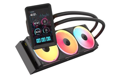 Kit refrigeracion liquida Corsair titan ii 360 ultralxlcd icue RGB 3x 120mm negro