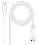 Cable USB 2.0 Nanocable 10.01.2103-W/ USB Tipo-C Macho - USB Macho/ 480Mbps/ 3m/ Blanco