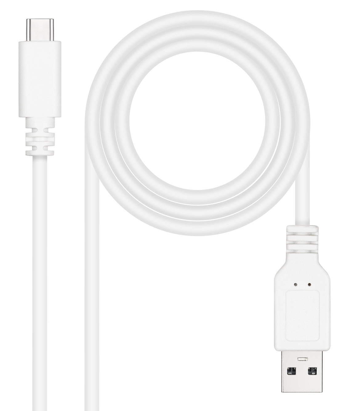 Cable USB 2.0 Nanocable 10.01.2103-W/ USB Tipo-C Macho - USB Macho/ 480Mbps/ 3m/ Blanco