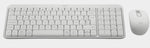 Teclado + mouse Logitech mk250 inalámbrico blanco