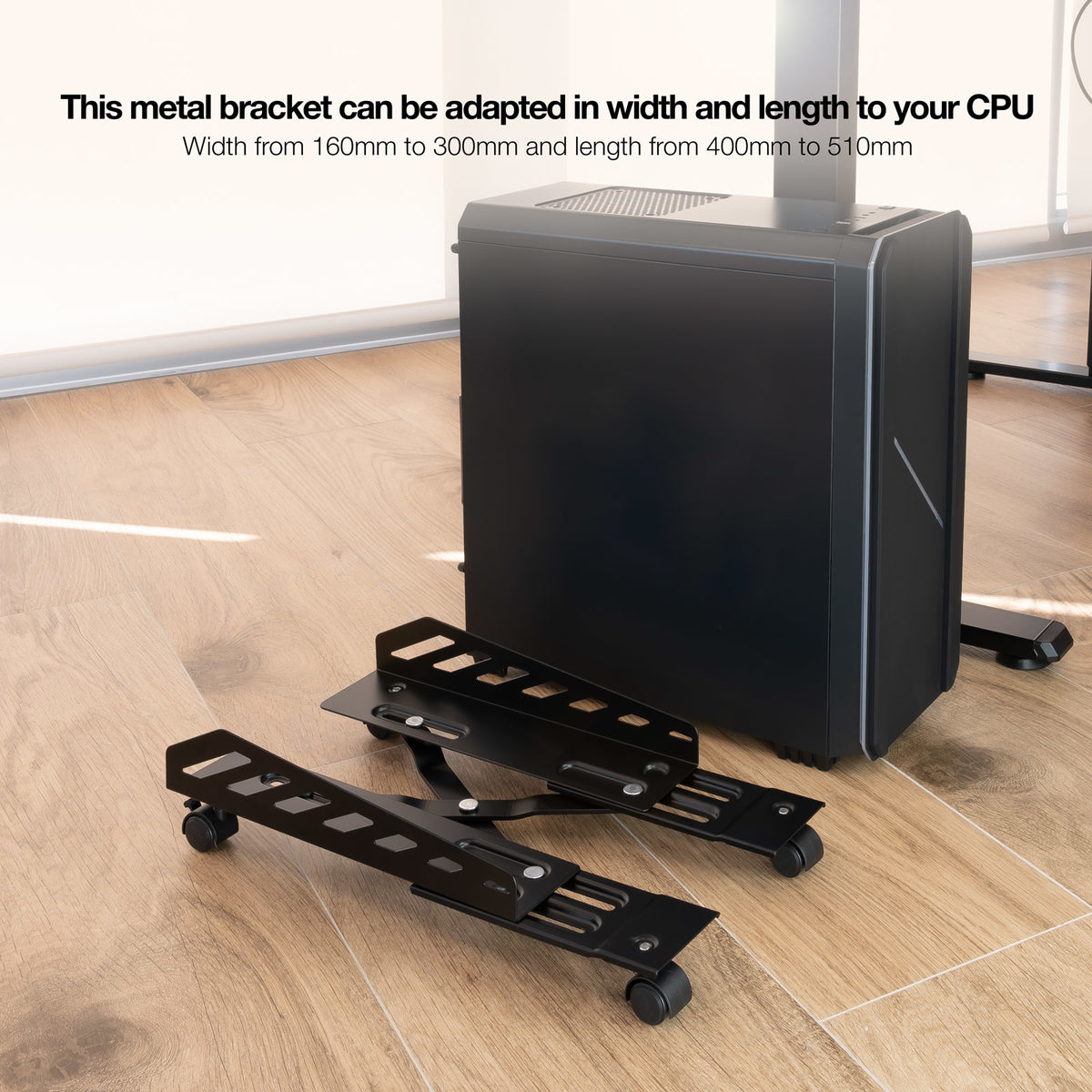 Soporte de suelo con ruedas Tooq para cpu umcs0024 - b metalico carga maxima 25kg