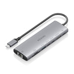Docking USB Tipo-C Aisens ASUC-8P033-GR/ 1xHDMI 4K/ 1xUSB/ 2xUSB Tipo-C/ 1xRJ45/ 1xLector Tarjetas/ 1xUSB Tipo-C PD/ Gri