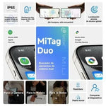 Localizador Leotec EasyTag Dual/ Negro/ Incluye Llavero Blanco - PixelPlaza