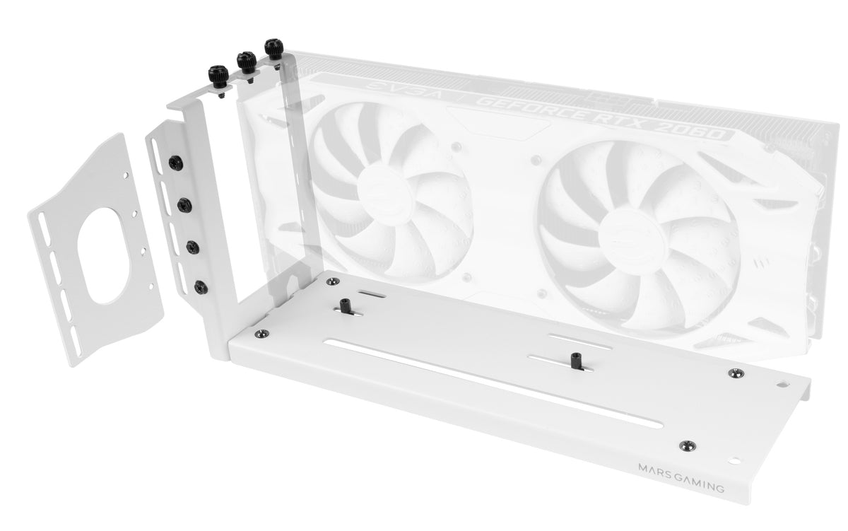 Kit montaje vertical para vga mars gaming mcagcvw base magnetica 3 slots color blanco