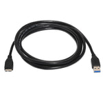 Cable USB 3.0 Aisens A105-0044/ USB Macho - MicroUSB Macho/ 5Gbps/ 2m/ Negro
