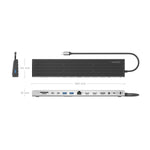 Docking USB Tipo-C Aisens ASUC-13P042-GR/ 2xUSB Tipo-C/ 1xUSB Tipo-C PD/ 2xUSB/ 2xHDMI/ 1xDisplayPort/ 1xLector de Tarje