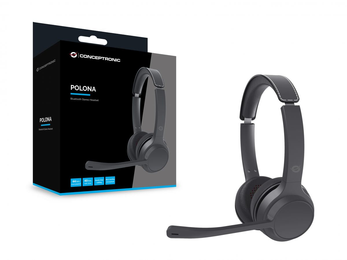 Auriculares conceptronic polona04b inalambrico negro