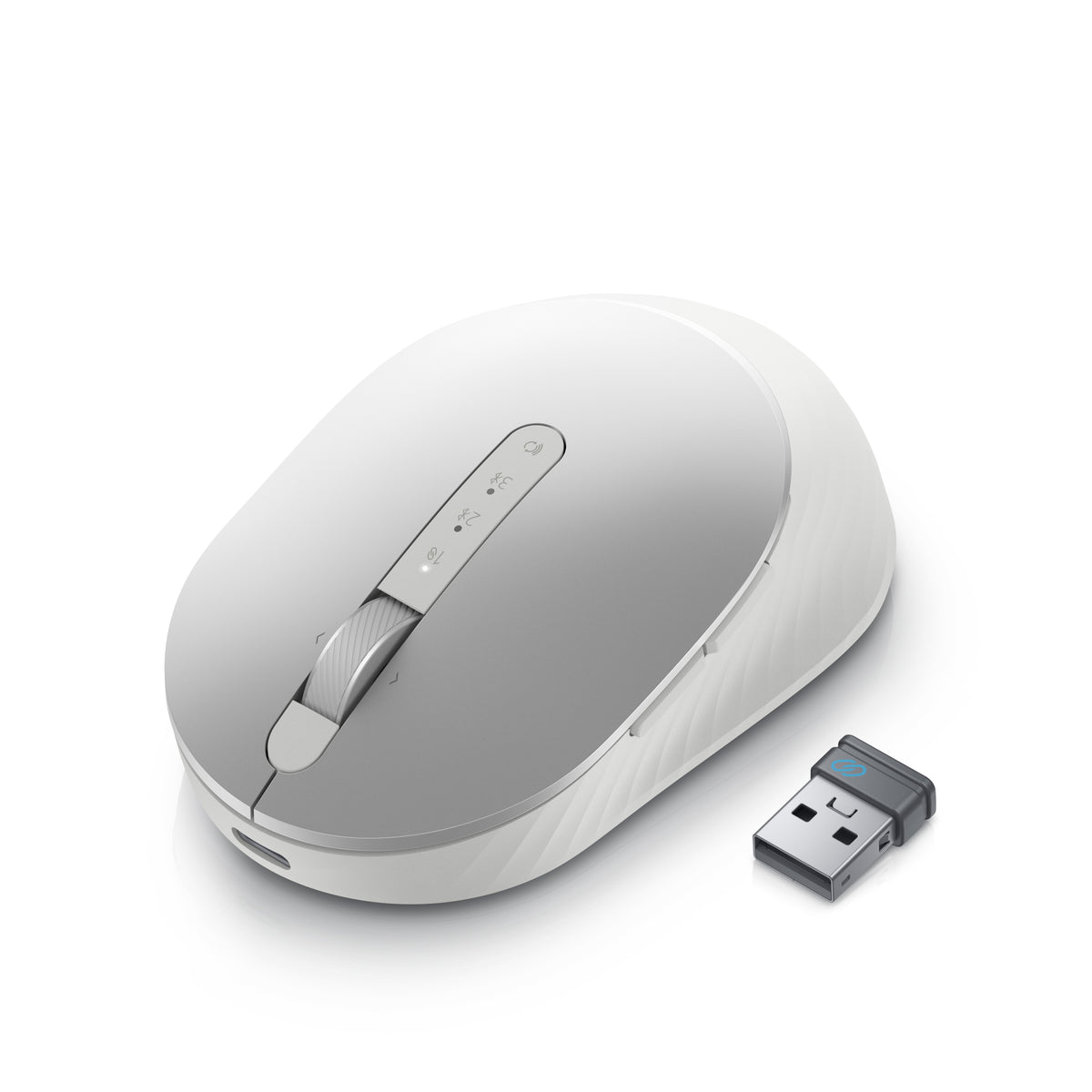 Mouse raton Dell ms7421w optico 7 botones 1600ppp wireless inalambrico plateado platino
