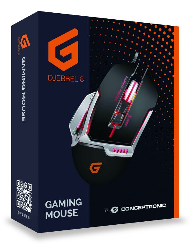 Mouse raton gaming Conceptronic djebbel02b optico - USB - 4000dpi