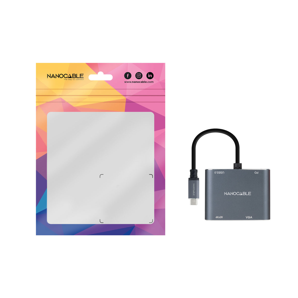 Conversor Nanocable usb tipo c a