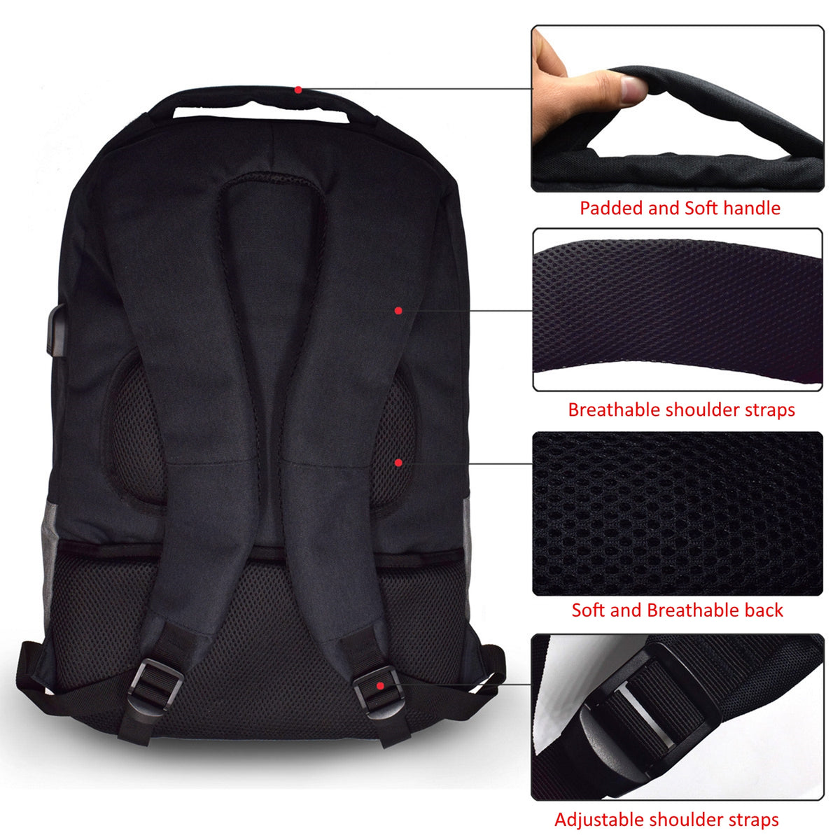 Mochila Ewent urban notebook backpack 17.3 pulgadas con puerto de carga USB