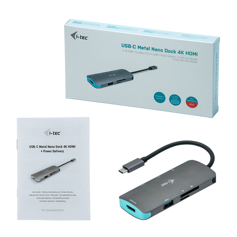 Docking station i - tec USB - c + power delivery 100w diseño nano
