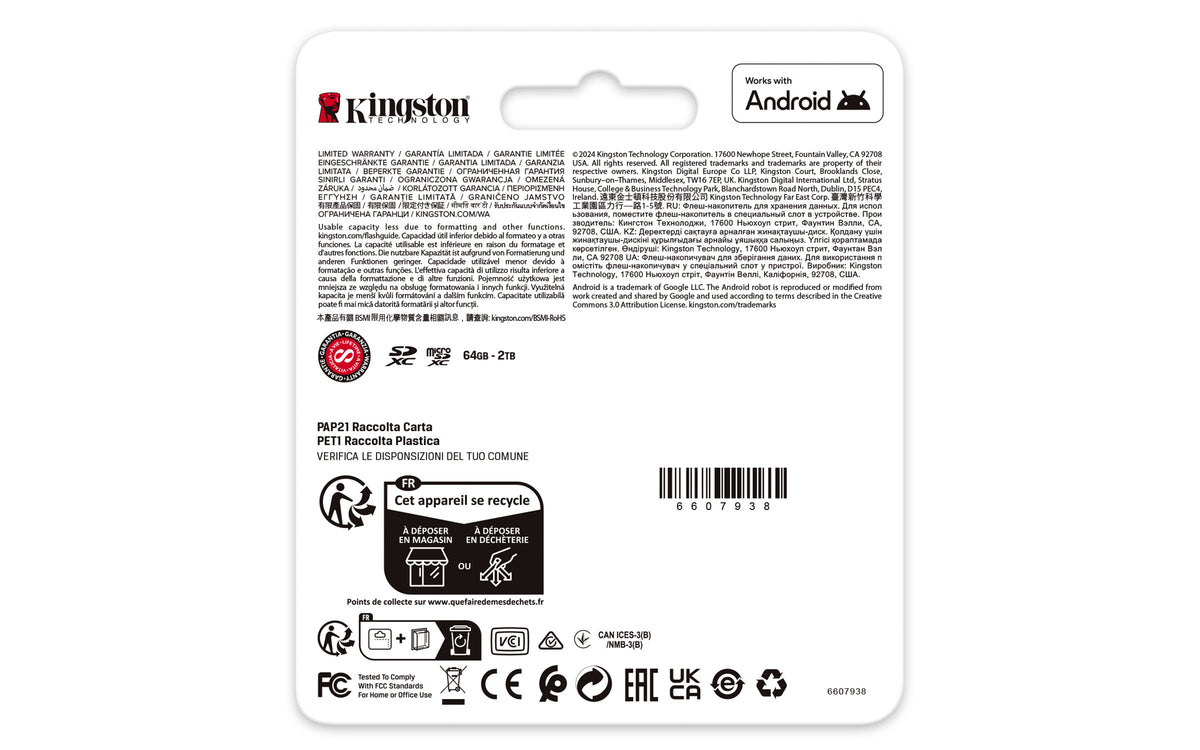 Tarjeta memoria micro secure digital sd xc 64GB Kingston canvas go! plus clase 10 uhs - i u3 + adaptador sd
