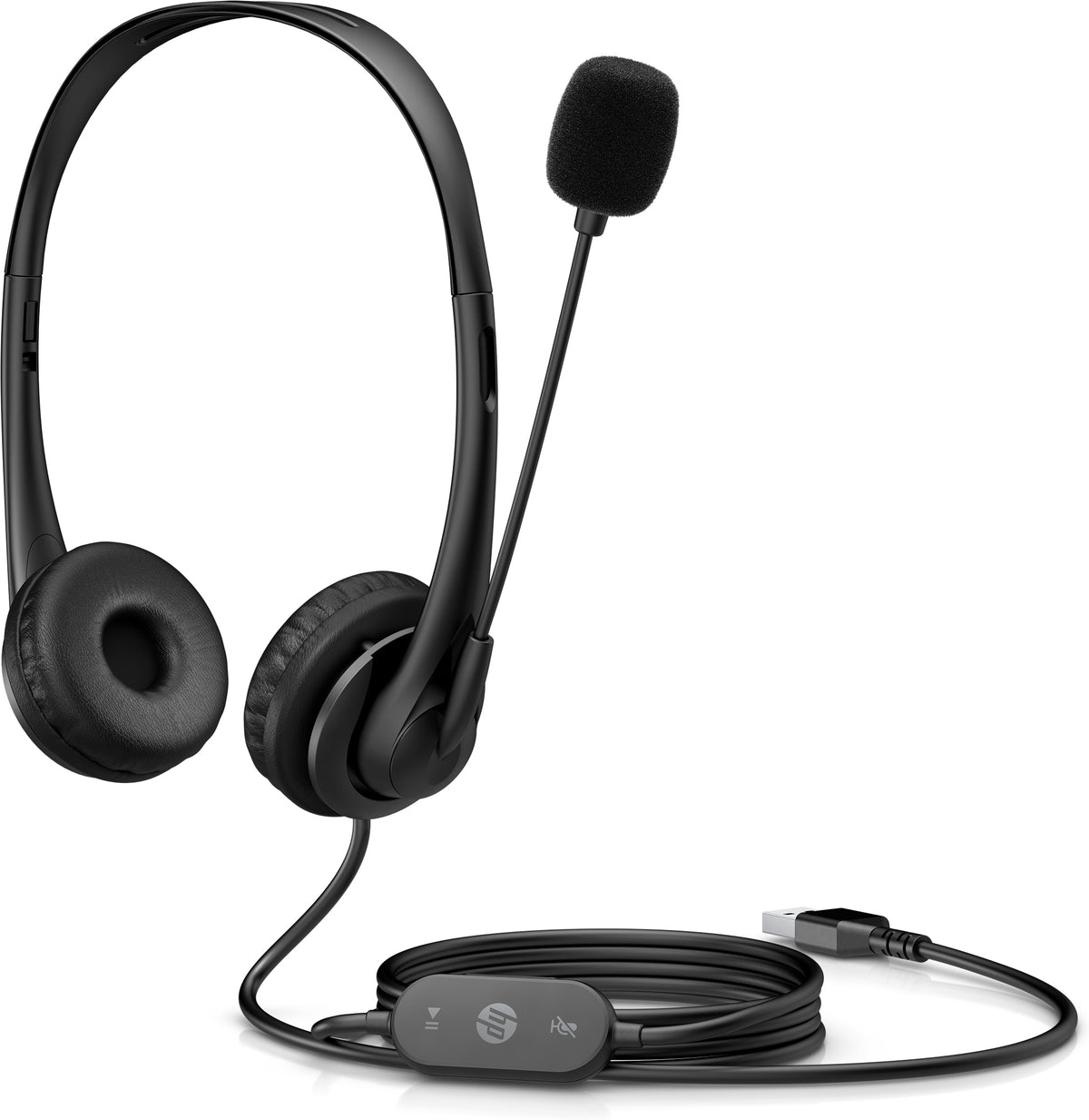 Auriculares HP wired USB - a stereo headset euro