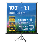 Iggual Pantalla 100 180x180 cm con trípode+bolsa