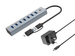 Hub USB 3.0 Conceptronic hubbies21gp 7 puertos USB - c a 7xusb - a con alimentador