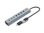 Hub USB 3.0 Conceptronic hubbies20gp 7 puertos USB - c a 3xusb - c 4xusb - a con alimentador