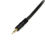 Cable mini jack 3.5mm startech 0.15m · macho - hembra · negro