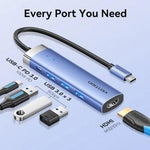 Docking USB Tipo-C Vention TGESB/ 3xUSB/ 1xHDMI 4K/ 1xUSB Tipo-C PD - PixelPlaza