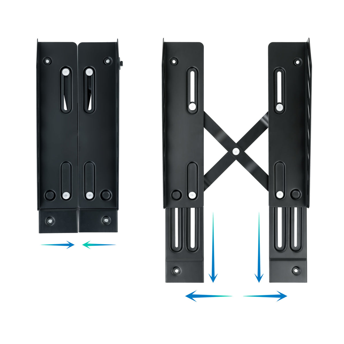 Soporte de suelo con ruedas Tooq para cpu umcs0024 - b metalico carga maxima 25kg