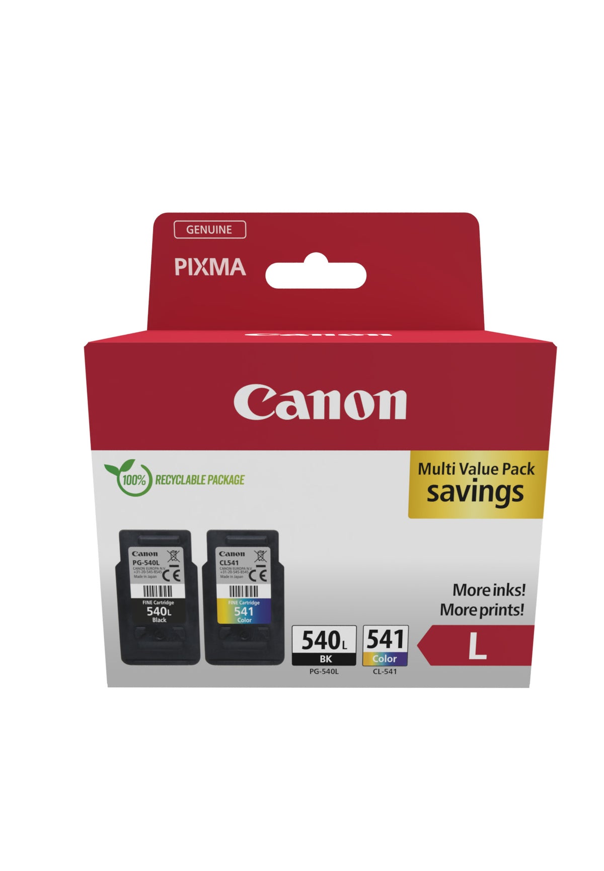 Multipack Canon pg - 540l cl - 541xl + papel
