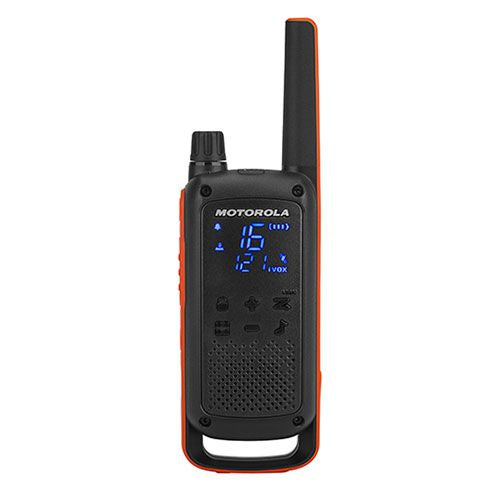 Walkie talkie Motorola tlkr - t82 negro packs 2 pmr446 · 10km · 16 canales · clip cinturon