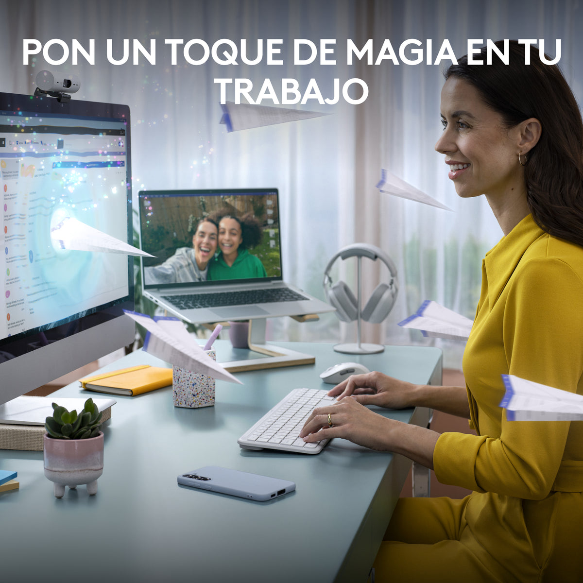 Teclado + raton Logitech mk950 inalambrico blanco