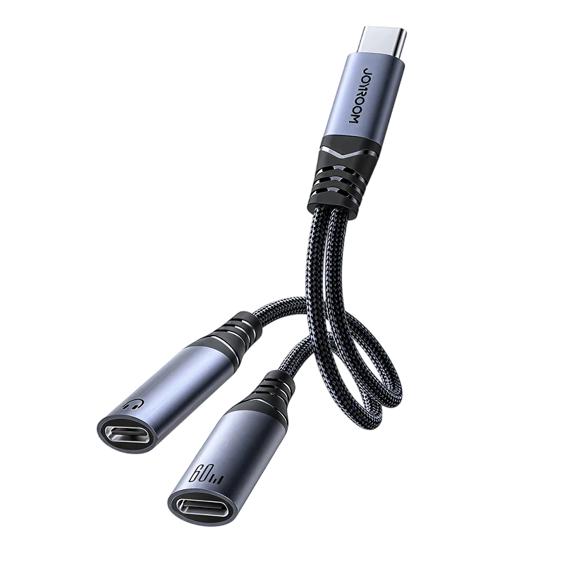 Adaptador Joyroom 2 en 1 de USB-C a 2x USB-C