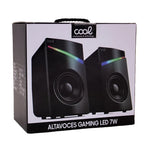 Equipo Altavoces USB para PC Gaming LED COOL 7W - PixelPlaza