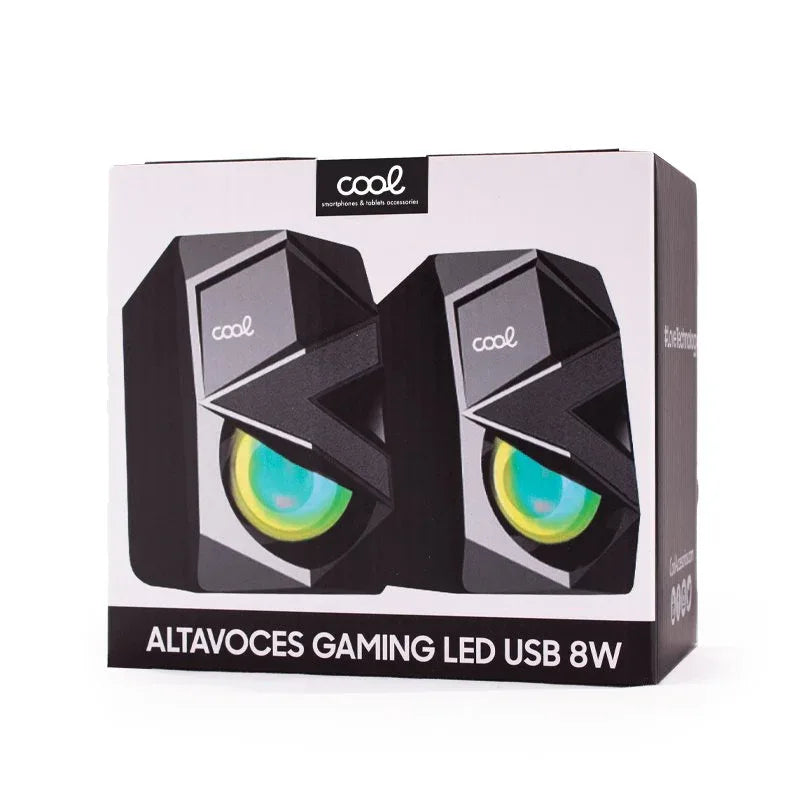 Equipo Altavoces USB para PC Gaming LED COOL 8W - PixelPlaza
