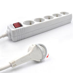 Regleta Ewent 5 tomas shucko interruptor y enchufe plano