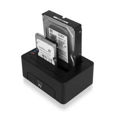 Estacion de acoplamiento Ewent para unidad de disco duro y de estado solido SATA 2.5 pulgadas y 3.5 pulgadas · USB 3.0