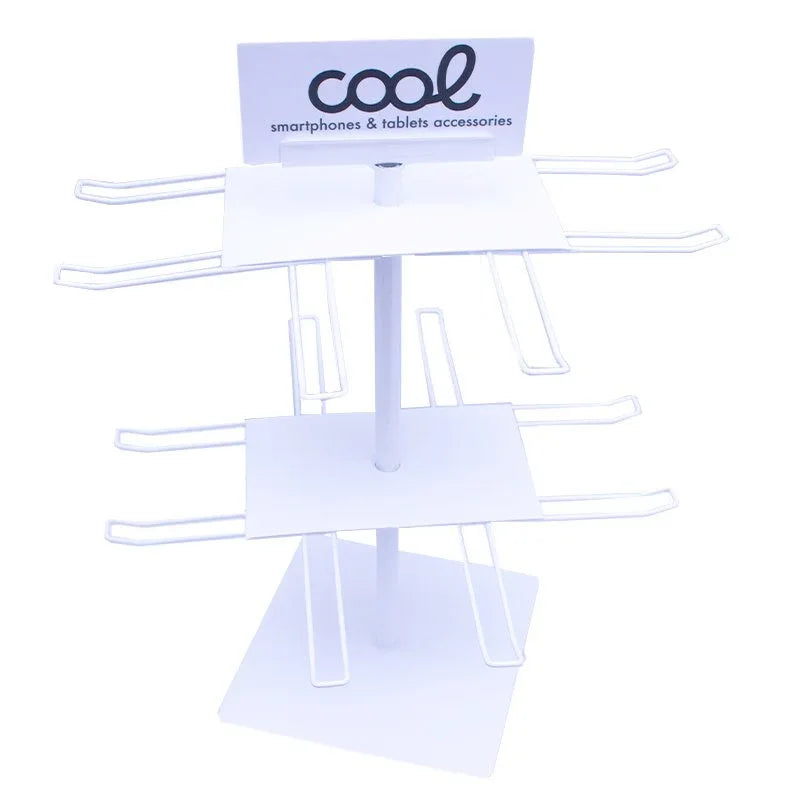 Expositor COOL Accesorios Metalico Giratorio Sobremesa (Blanco) - PixelPlaza