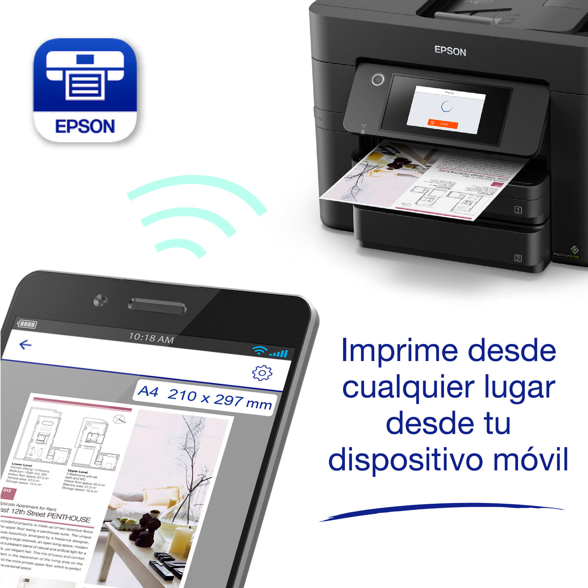 Multifunción inyección Epson workforce pro wf - 4830dtwf color WiFi duplex fax