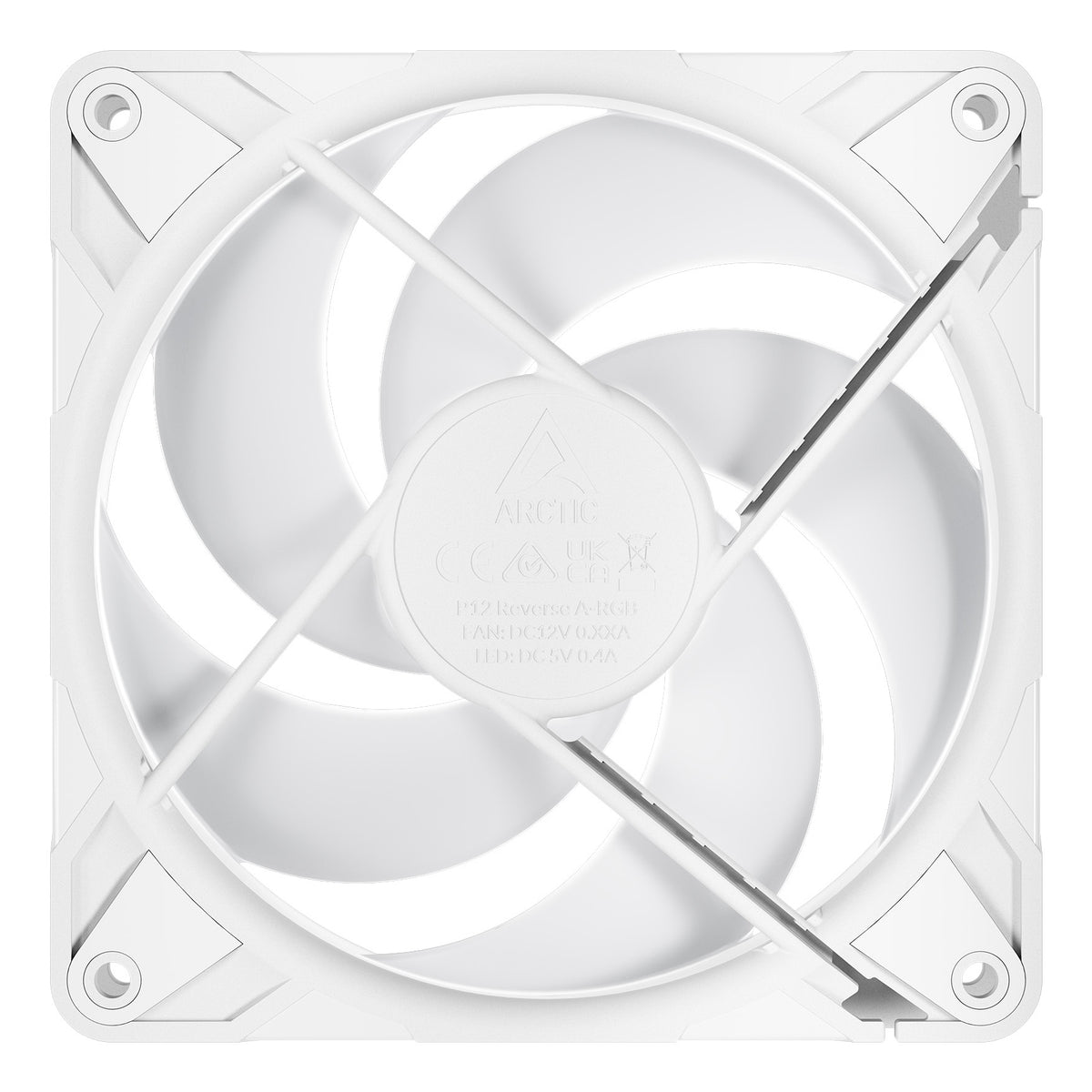 Ventilador Arctic P12 Pro Reverse A-RGB/ 12cm/ Blanco