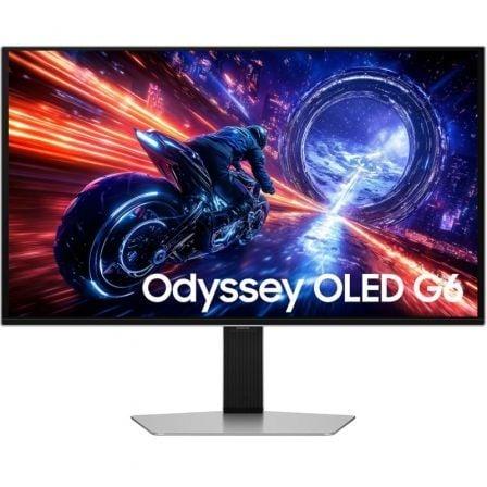 Monitor Gaming Samsung Odyssey OLED G6 G60SF S27FG602SU 27"/ QHD/ 0.03ms/ 500Hz/ OLED/ Regulable en altura/ Plata - PixelPlaza
