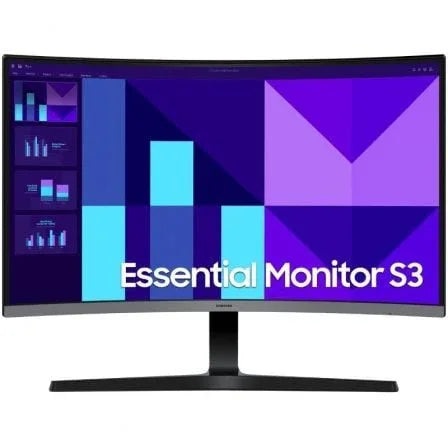 Monitor Profesional Curvo Samsung Essential Monitor S3 S39GD S27D396GAU 27"/ Full HD/ Multimedia/ Negro y Plata - PixelPlaza