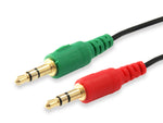 Cable audio Equip jack 3.5mm hembra a 2 jack 3.5mm macho