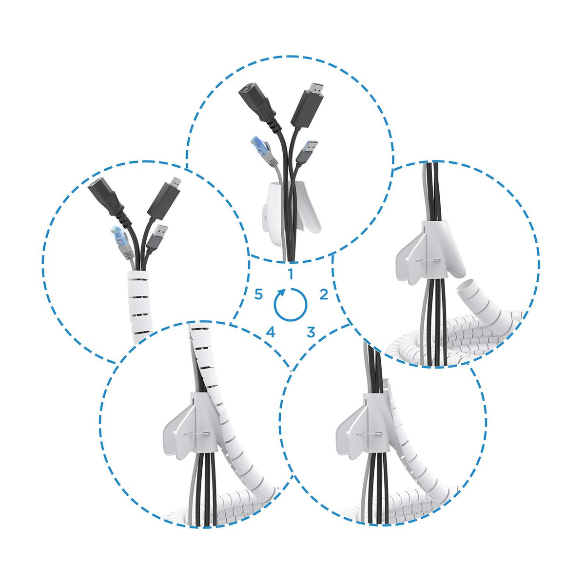 Organizador de Cables en Espiral Aisens A151-0919/ 3m