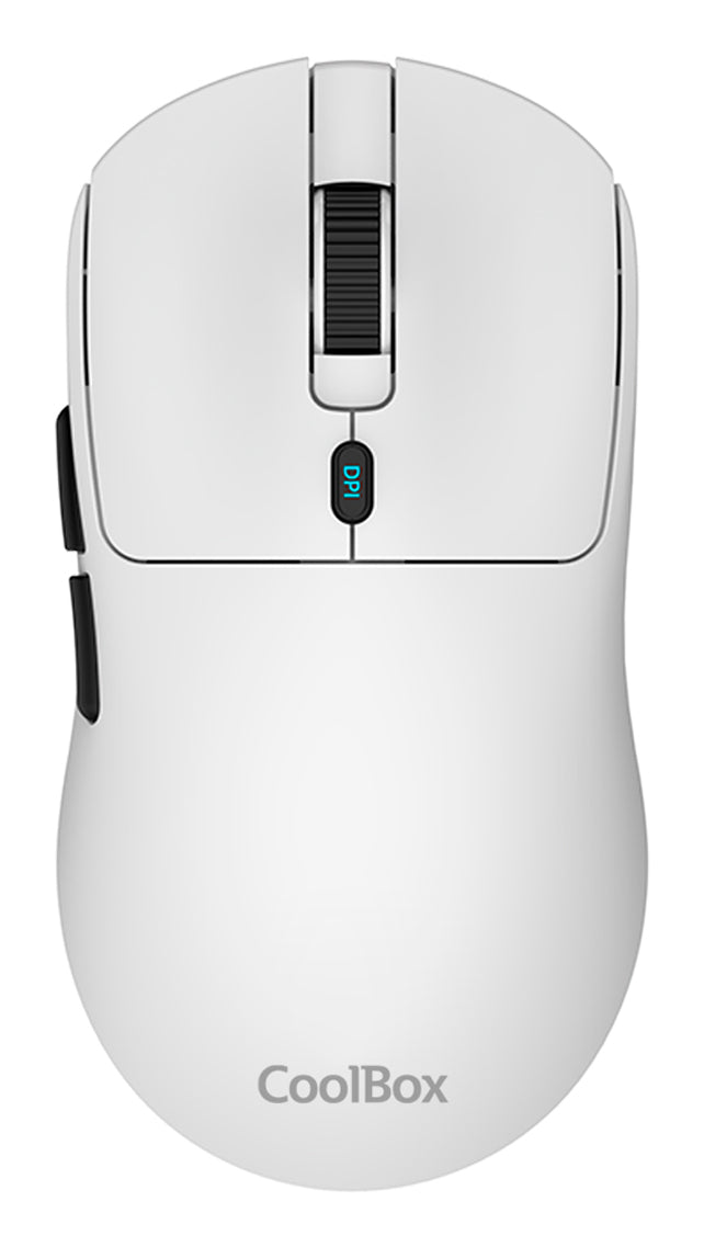 Mouse raton Coolbox w03 ultraligero blanco 10000 dpi gaming inalambrico rf+bt