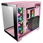 Caja ordenador mars gaming mcv4p premium custom xxl cristal templado rosa
