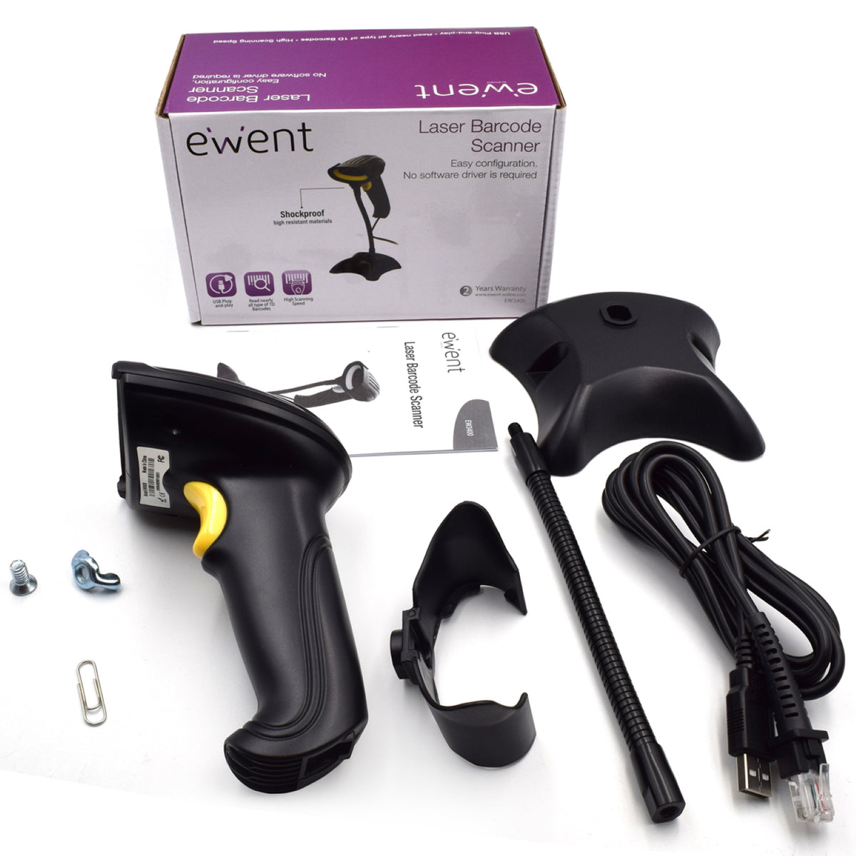 Lector codigo de barras Ewent ew3400 1d laser USB
