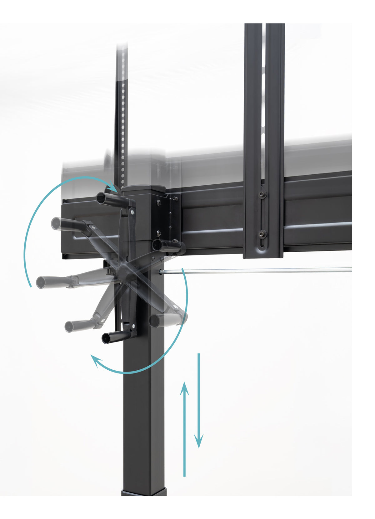 Soporte de Suelo Inclinable con Ruedas TooQ FS20406HM-B para TV de 60-100"/ hasta 120kg