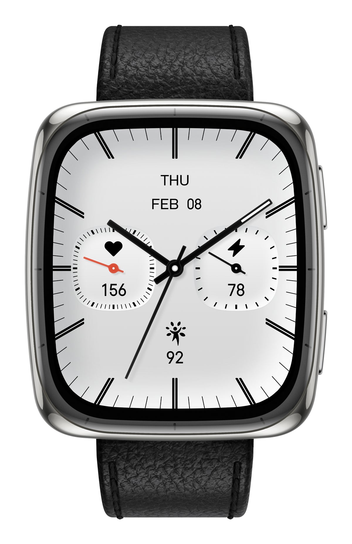 Amazfit Active 2 Square Correa Cuero Negro 1,75 pulgadas AMOLED NFC 19 días +160 deportes 5ATM Smartwatch